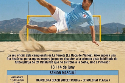 JA SABEM ELS HORARIS DEL CITY ALS CAMPIONATS DE CATALUNYA DE FUTBOL PLATJA 2026
