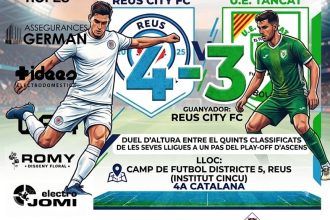 Una remuntada de cine: El Reus City FC s'emporta un amistós espectacular (4-3) Espectacle pur al Camp de Futbol Districte 5. El Reus City FC i la U.E. Tancat van protagonitzar un d'aquells partits amistosos de final de temporada que fan afició. Un duel de molta alçada entre dos conjunts que venien de signar una gran campanya en els seus respectius grups de 4a Catalana, on tots dos van acabar cinquens, a un sol pas de jugar el play-off d'ascens. El tècnic reusenc, Sito Gómez, va aprofitar la cita per fer proves amb diferents jugadors i dibuixos tàctics sobre la gespa. Una de les grans novetats va ser el debut de Mamadou, jugador que prové del Mas Iglesias i que es converteix oficialment en el nou fitxatge per a la pròxima temporada, deixant molt bones sensacions. El 'hat-trick' de Marc Masip encén la metxa El gran timoner de la reacció de l'equip va ser Marc Masip, qui va signar una actuació memorable anotant tres gols clau per retallar distàncies i capgirar el guió del partit: El primer, obrint el seu compte particular amb total seguretat des del punt de penal. El segon, gràcies a una assistència magistral del debutant Mamadou, que ja comença a connectar a la perfecció amb els seus nous companys. I el tercer, en una acció individual impressionant que va aixecar el públic dels seus seients. Deliri al minut 89: Yassine Moha decideix Quan el partit es trobava en el moment més calent i decisiu, va aparèixer Yassine Moha per culminar la gran gesta local. Al minut 89, va caçar la pilota definitiva per marcar el 4-3, desfer l'empat i segellar una remuntada espectacular que tanca un matx vibrant. Propera parada: El Triangular de la setmana que ve Amb el regust dolç d'aquesta victòria, el Reus City FC ja mira cap al futur immediat. La setmana que ve el club disputarà un prestigiós triangular contra el Perafort [i un tercer equip], una oportunitat d'or per seguir acoblant les noves incorporacions de cara al curs vinent. Cal destacar les grans actuacions dels jugadors del club Ian Maldonado, Bilal, Parodi, Pol, Wassin, Imad i Maikel, així com de les noves incorporacions: Rafa, Mamadou, Guede i el mateix Yassine Moha, autor de l'últim gol. També van gaudir de minuts els jugadors a prova Sebas, Erik i Yonay.